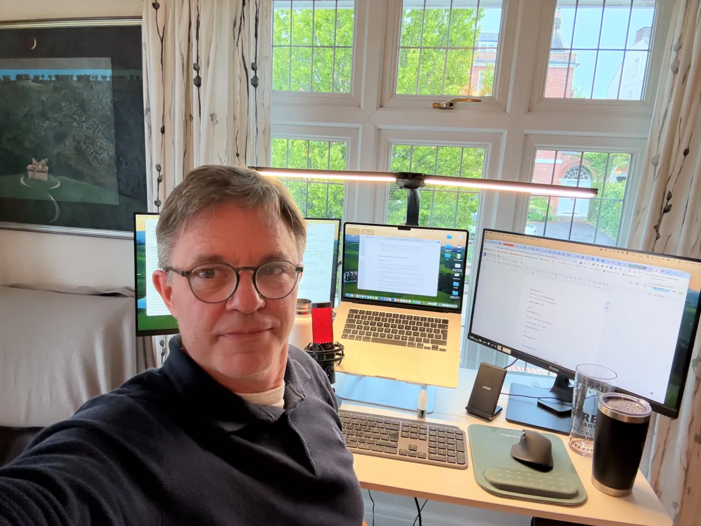 Nick Burrage at his desk